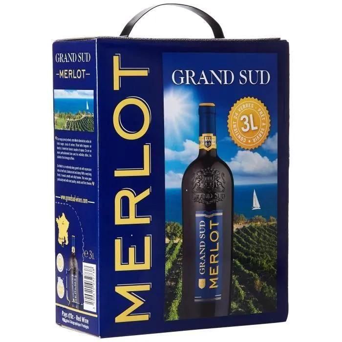 Grand Sud Merlot - Vin Rouge Du Pays Doc - 2