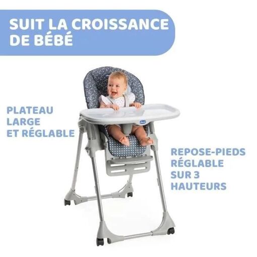 Chaise Haute Bébé Chicco Polly Easy Pinguin - 2