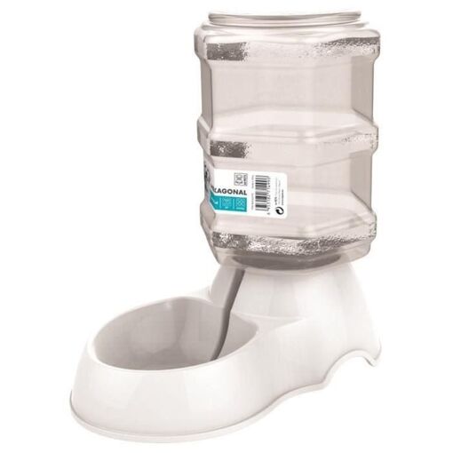 M-Pets Distributeur D'eau Hexagonal - 3500ml - Blanc - Pour Chien