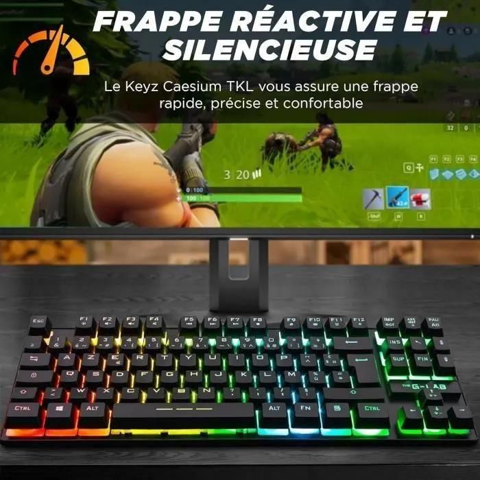 Clavier Gaming - AZERTY - THE G-LAB - Keyz CAESIUM-TKL - Sans Pav� Num�riqu... - 4