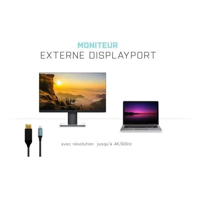 i-Tec - Adaptateur vid�o externe - USB-C 3.1 - DisplayPort - 2