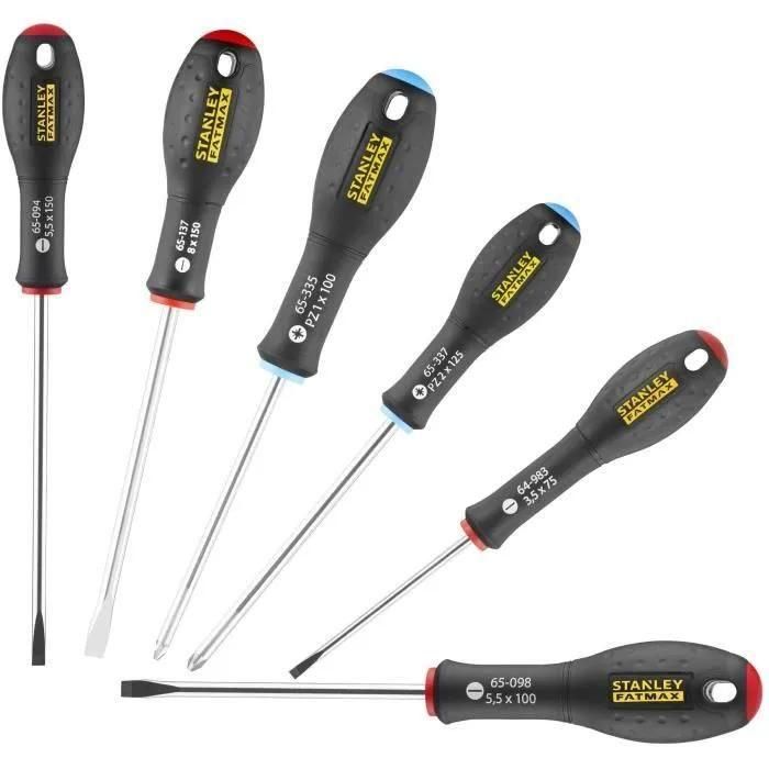 Jeu de 6 tournevis STANLEY FATMAX �lectricien + m�canicien - pozidriv