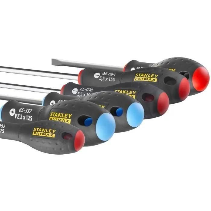Jeu de 6 tournevis STANLEY FATMAX �lectricien + m�canicien - pozidriv - 3