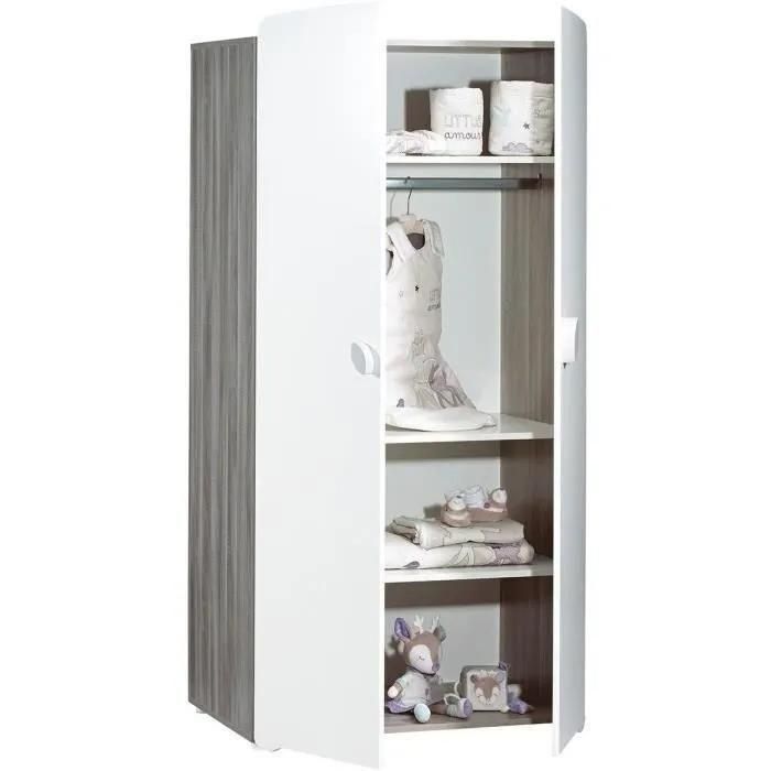 Armoire Chambre Bb 2 Portes Leaf - 4