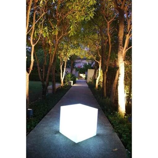 Cube Lumineux Blanc 40 Cm Ampoule E27