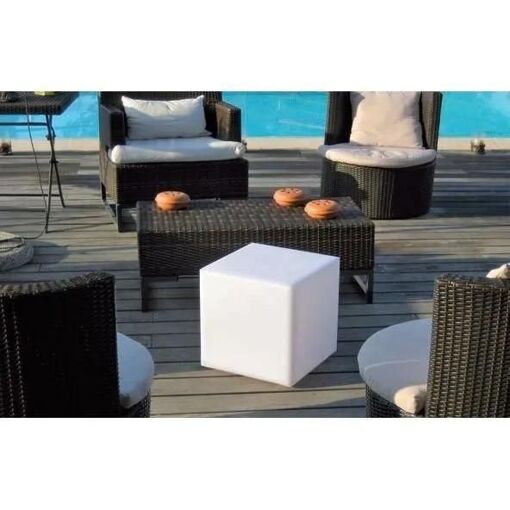 Cube Lumineux Blanc 40 Cm Ampoule E27 - 2