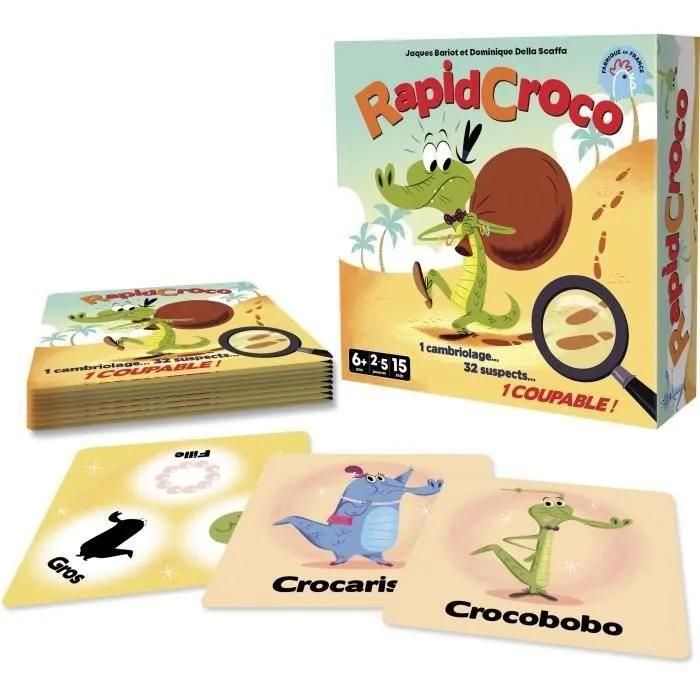 Rapidcroco - Asmodee - Jeu D'enquete - 32 Suspect 1 Coupable - 3