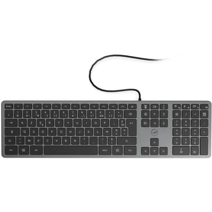 Mobility Lab Design Touch - Clavier - USB - AZERTY - Fran�ais - gris sid�ra...
