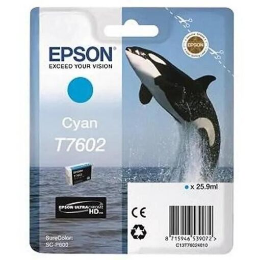 Epson T7602 - 26 ml - cyan - original - blister - cartouche d'encre - pour ...