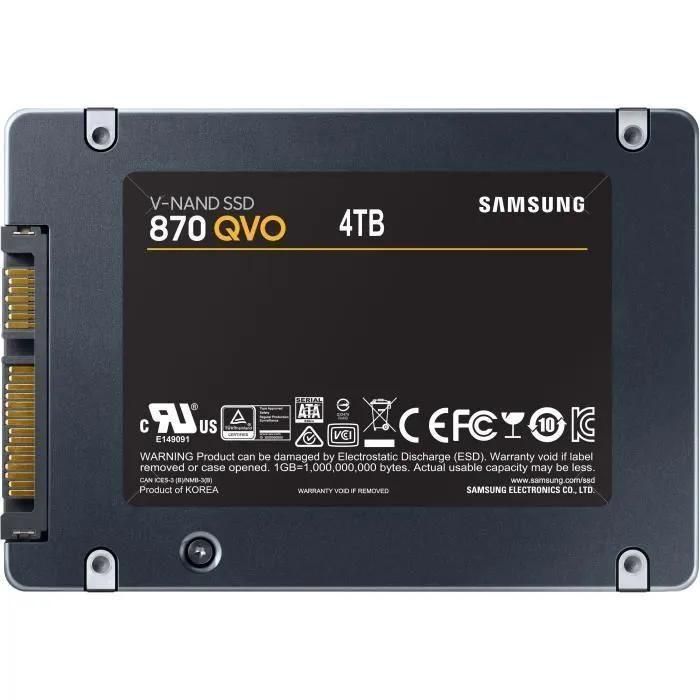 Samsung 870 QVO MZ-77Q4T0BW - SSD - chiffr - 4 To - interne - 2.5' - SATA ... - 4