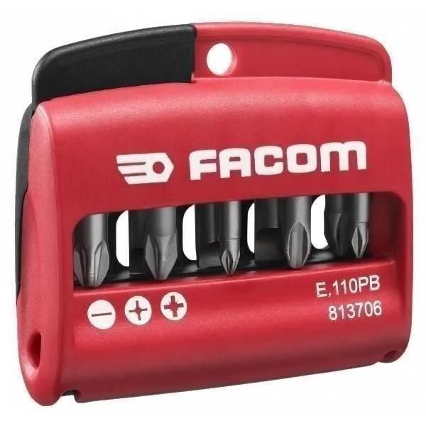 Jeu de 10 embouts de vissage mixtes 1/4' FACOM E.110PB