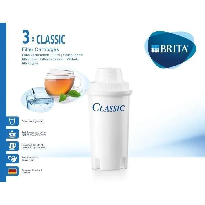 Brita Classic - Filtre � eau - pour pichet filtre � eau (pack de 3) - 3