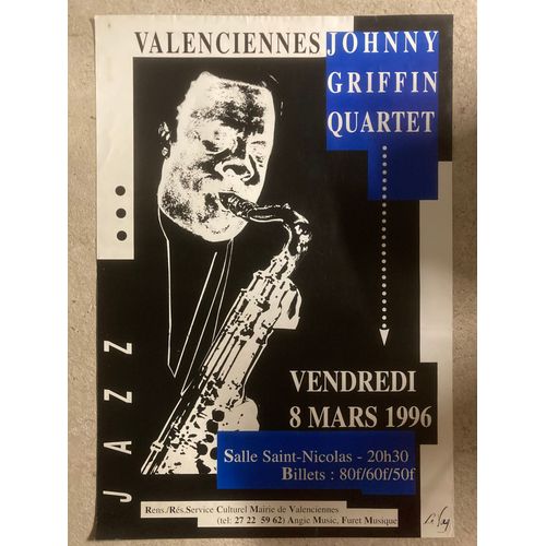 Affiche Originale 80x120 Cm Johnny Griffin Quartet