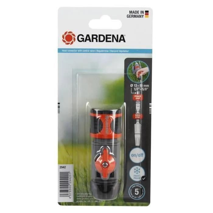 Raccord r�gulateur �13 et 15mm GARDENA 2942-20 - 3