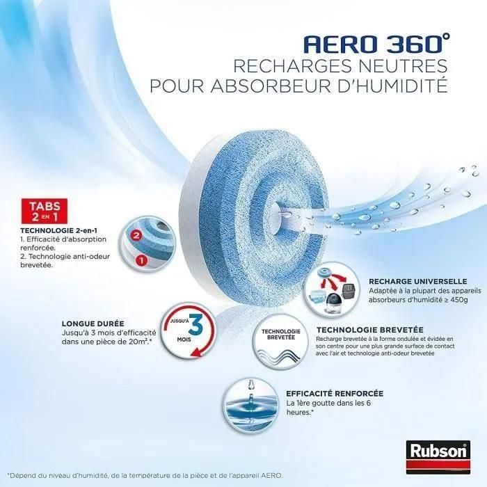 Rubson AERO 360� - Tablette pour absorbeur d'humidit� - pour absorbeur d'hu... - 2