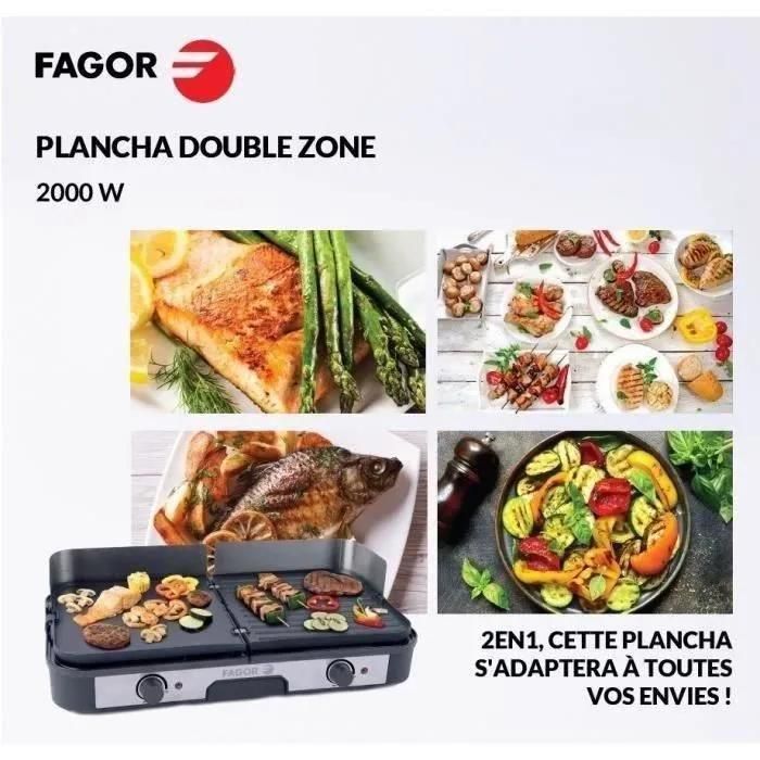 Fagor FG823 - Plancha/gril -�lectrique - 1290 cm � - inox - 3