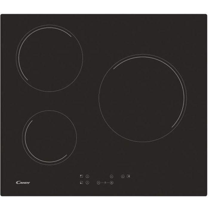 Candy CH63CT Vitroc�ramique Noir - 3 foyers