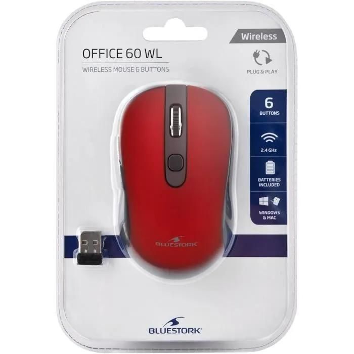 BLUESTORK - Souris - 6 boutons - sans fil - r�cepteur sans fil USB - 4