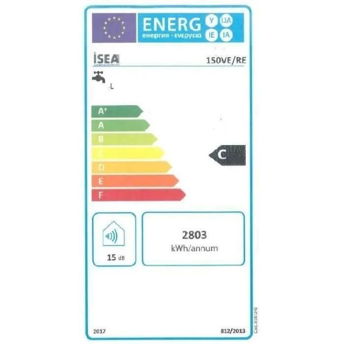 CHAUFFE EAU ISEA SWING 150L HORIZONTAL - 4