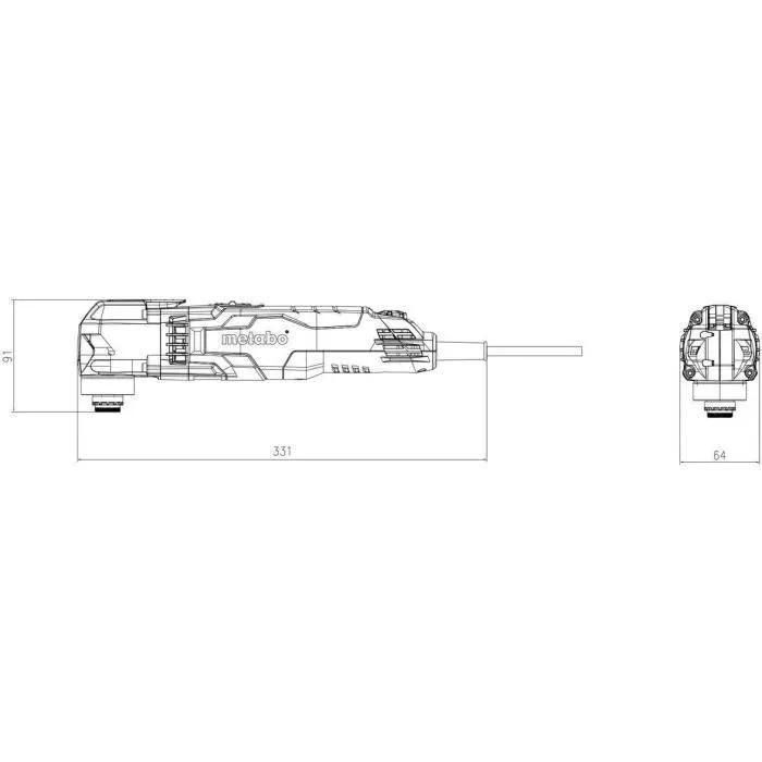 Outil multifonction 400W METABO MT 400 QUICK 11000 - 18500 /min - 3