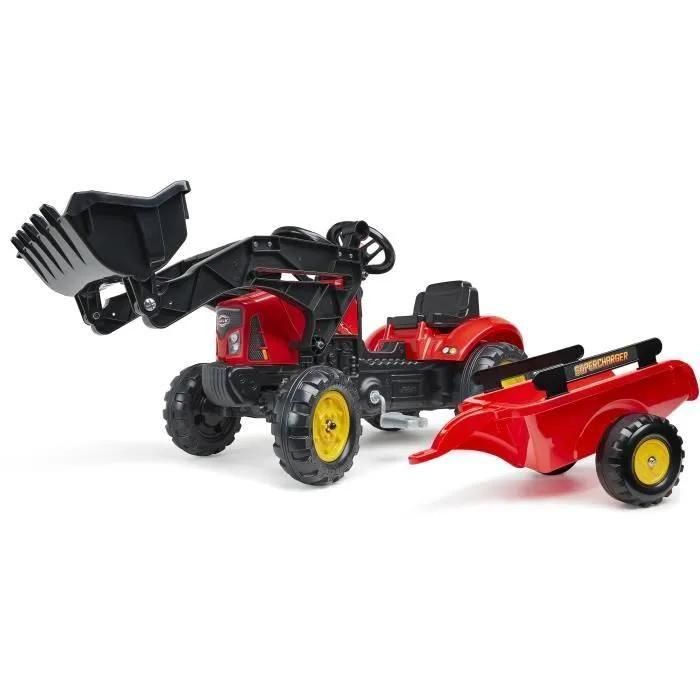 Les Petits Jardiniers Tracteur � P�dales Supercharger Rouge Avec Capot Ouvr...