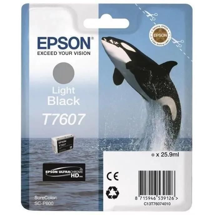 Epson T7607 - 26 ml - noir clair - original - blister - cartouche d'encre -...