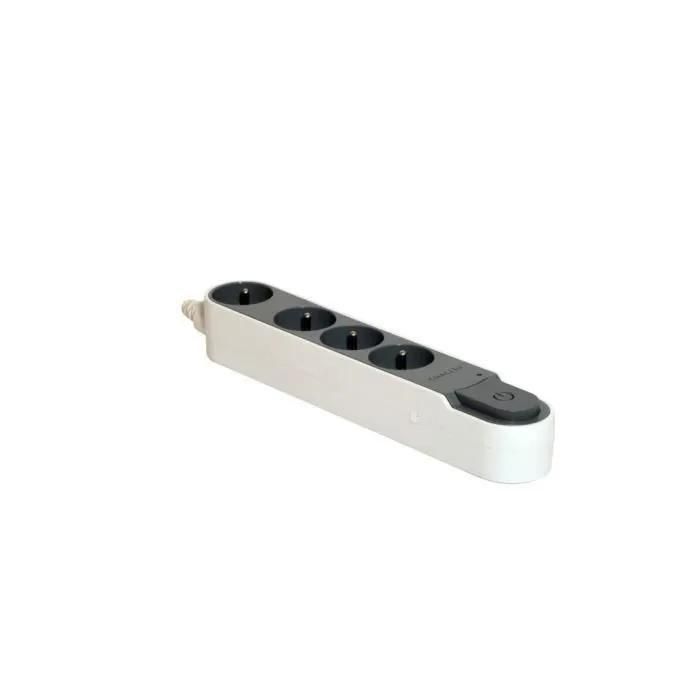 CHACON Bloc multiprise parafoudre avec interrupteur 4 prises 16A 3m gris - 2
