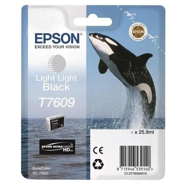 Epson T7609 - 26 ml - noir clair - original - blister - cartouche d'encre -...