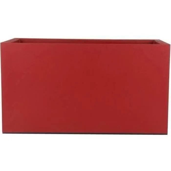 Bac A Fleurs Granit - 60x30 Cm - Rouge - 2