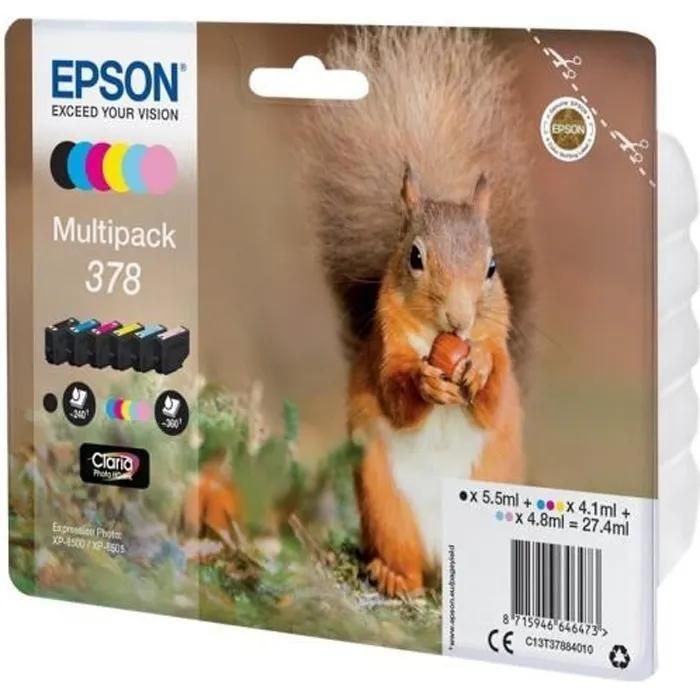 Epson Multipack 378 - Pack de 6 - noir, jaune, cyan, magenta, magenta clair...