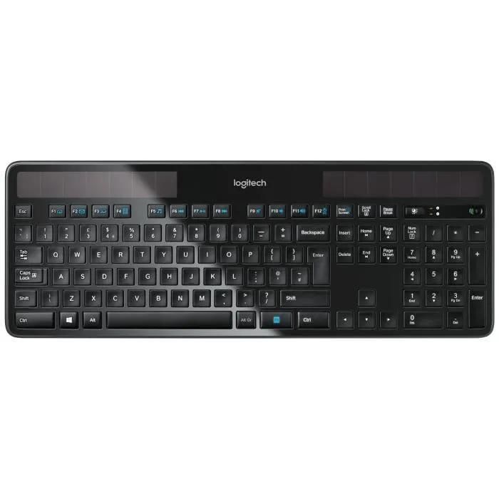 Solaire sans fil Logitech K750 - Clavier - sans fil - 2.4 GHz - Fran�ais - 2