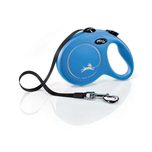 Laisse Flexi Classic Sangle Bleu - Zolux - 5m/Medium