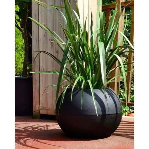 Riviera - Pot De Fleurs Boule - D50 - Noir - 2