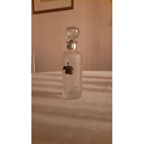 Flacon En Verre Dépoli Eau De Vie "Poire Williams" Avec Bouchon