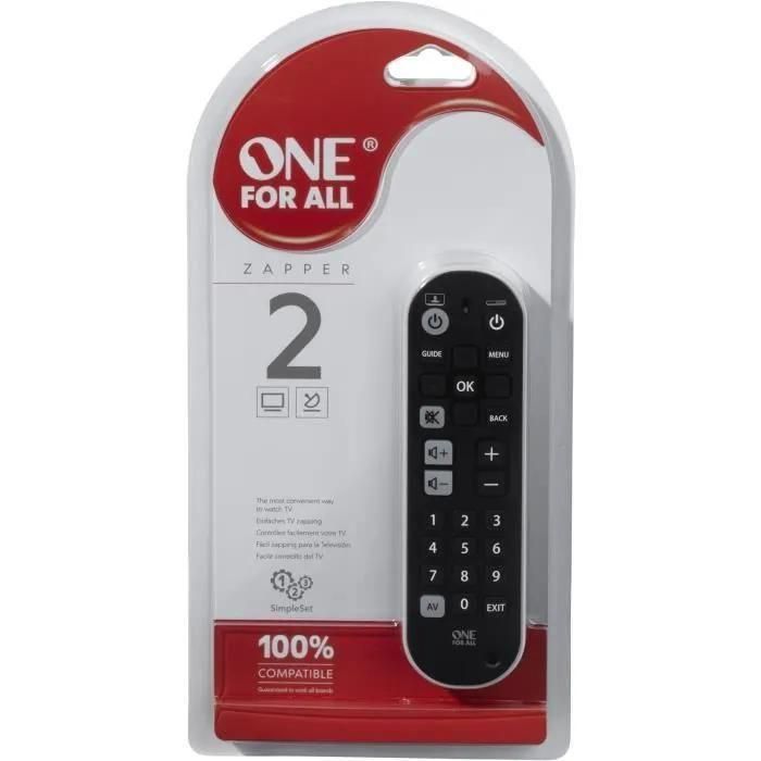T�l�commande universelle One For All 3-en-1 - URC 6820 - Zaper+ - 3