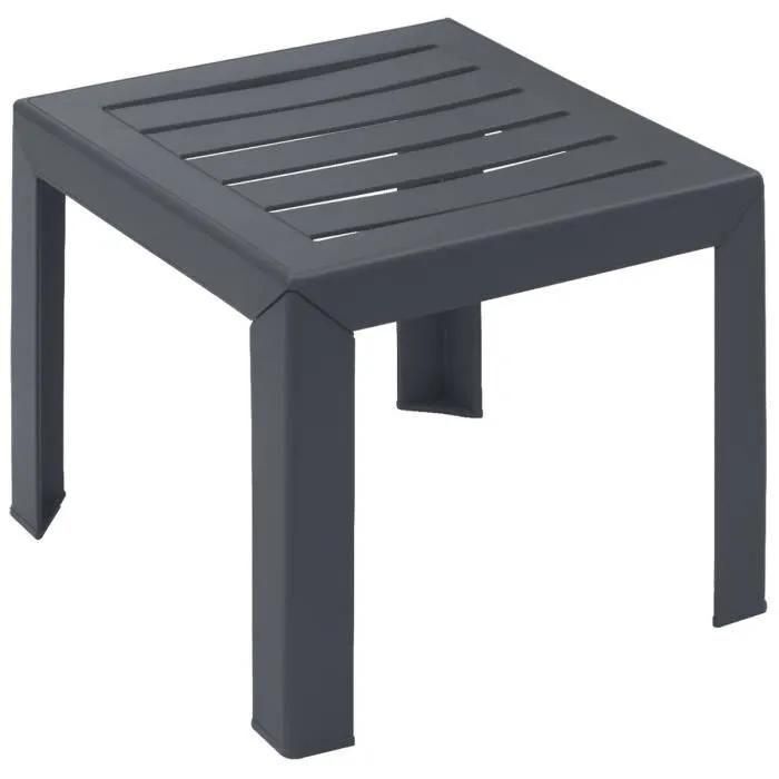 Table Basse De Jardin R�sine Miami 40x40cm Anthracite - Grosfillex