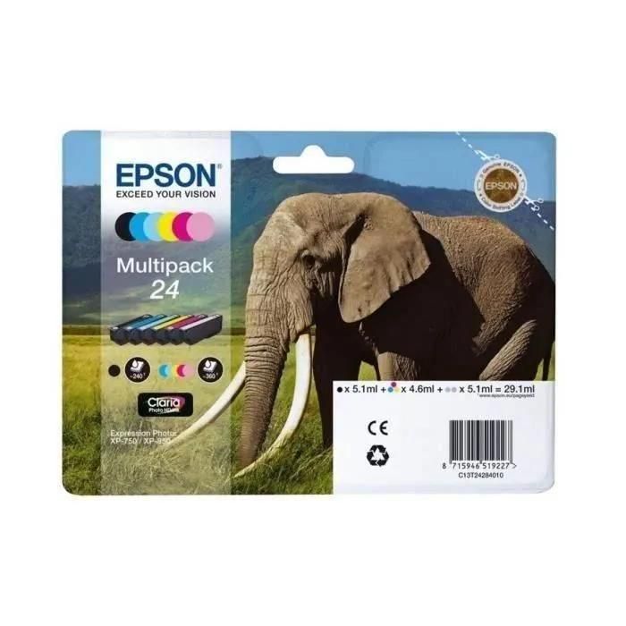 Epson 24 Multipack - Pack de 6 - 29.1 ml - noir, jaune, cyan, magenta, mage...