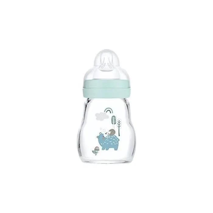 Biberon Verre - Bleu - 170 Ml