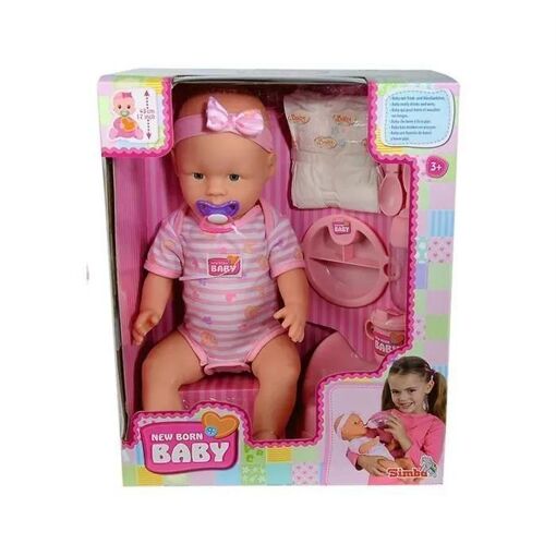 Poupees Nbb Poupon Rose 43cm Boit Fait Pipi - 2
