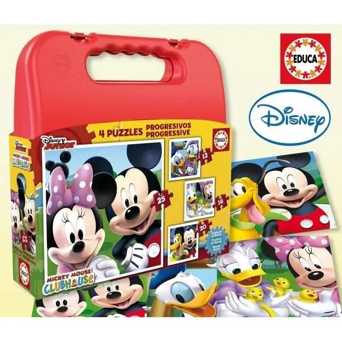 Educa Mickey - Mallette Puzzles Progressifs 12+16+20+25 - 2