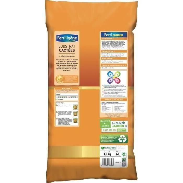 FERTILIGeNE - Terreau cact�es 6L - 2