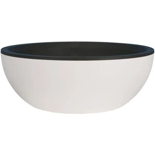 Riviera - Coupe Pot De Fleurs - Granit D40 - Blanc