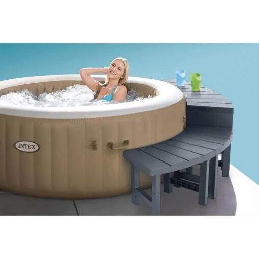 Entourage spa Intex PureSpa rond 4 places (2 modules médium + 2 hauts) - 2
