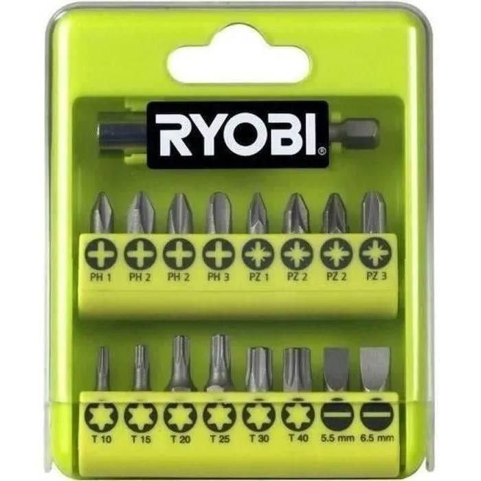 Bo�te cristal 17 accessoires de vissage Philips - Plat - Pozidriv - Torx - ...