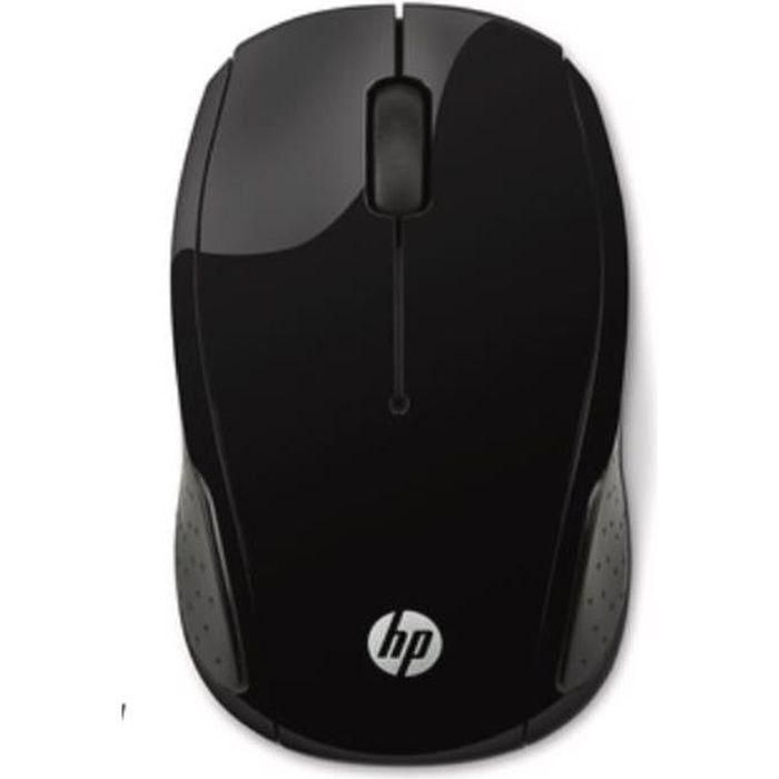 HP 200 - Souris - droitiers et gauchers - optique - sans fil - 2.4 GHz - r�...
