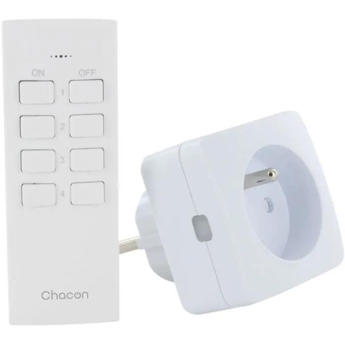 Lot de 2 Miniprises On/Off 3000W (FR) CHACON + T�l�commande