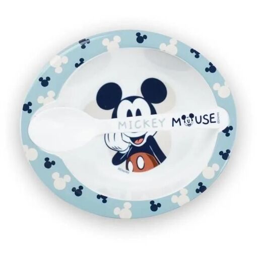 Set Repas Micro-Onde Bol + Cuillere Mickey - 2