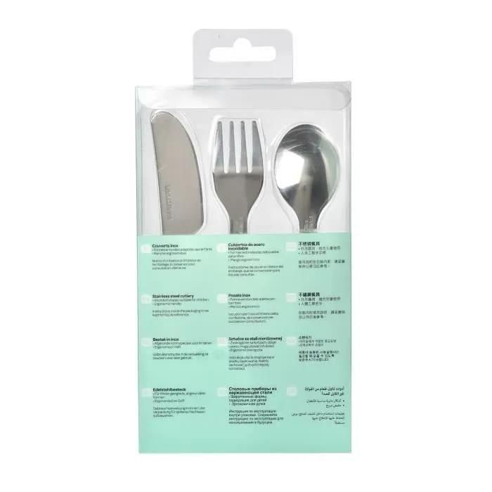 Set De 3 Couverts Inox - Old Pink - 3