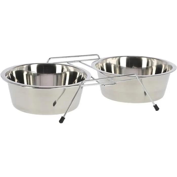 Kerbl Support Double Ecuelles 2x900ml - Pour Chien - 2