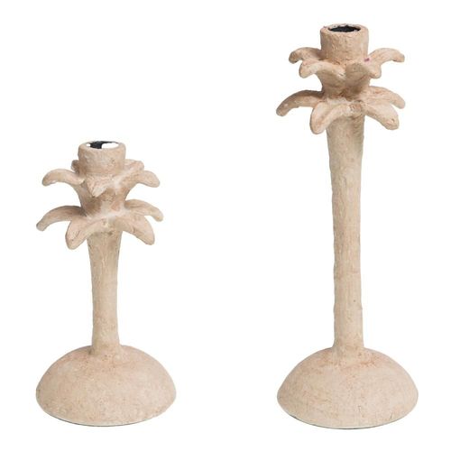 Set de 2 bougeoirs Palmier